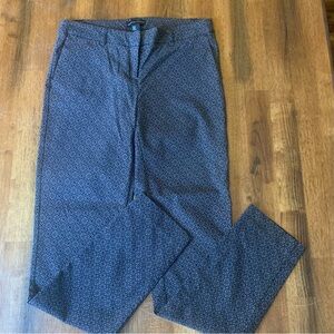 Adrienne Vittadini Pants 4 Black Tan Classic Style slacks Pockets Geometric